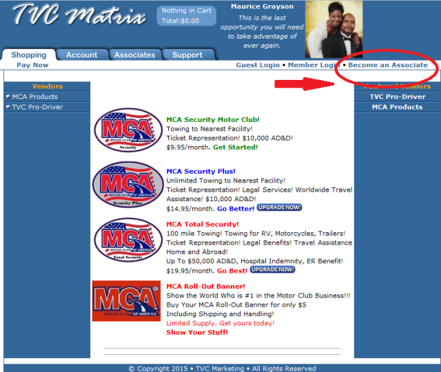 Motor Club of America Sign-up